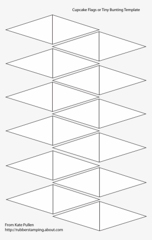 Free Printable Template For Blank Cupcake Flags Or - Miniature Paper Bunting Template #158825
