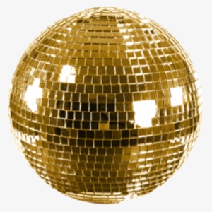 Shiny Gold Disco Ball - Gold Mirror Ball Png #159002