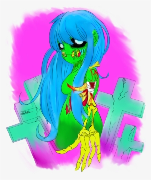 Clip Art Black And White Download Zombie Gal By Yagizae - Zombie Gal #159426
