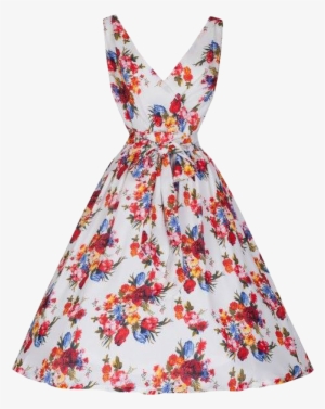 Floral Dress Png Transparent Image - Lindy Bop Floral Dress #159574