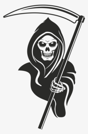 Grim Reaper Logo Png - Grim Reaper Black And White #159634