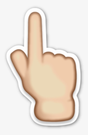 White Up Pointing Backhand Index - Up Finger Emoji Png #159793