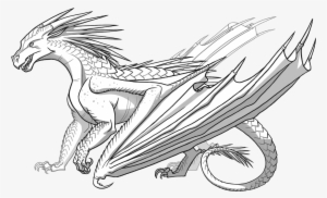 28 Collection Of Insane Dragon Drawing - Wings Of Fire Icewing Base #1500254