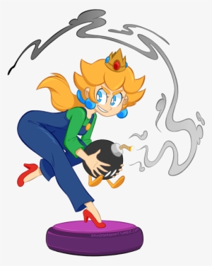 Clip Freeuse Stock Peaches Drawing Figure - Mario Comic Peach Bomb #1500529