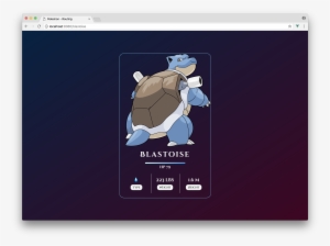 The Blastoisecard Component Now Renders At The /blastoise - Pokemon Blastoise #1501212