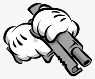 Report Abuse - Mickey Mouse Hand With Gun #1501767