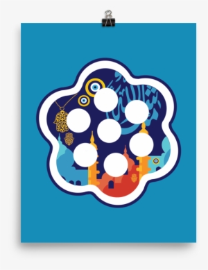 Mashaallah Arabic Iraq 7 Evil Eye Print - Mashallah #1502053