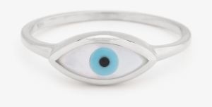 M Ring Evileye Swhite4 - Titanium Ring #1502439