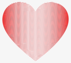 Wavy Heart Line Art 2 Png Black And White Download - Heart #1502644