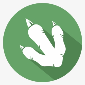 Dinosaur Footprint Circle Flat Design Icon By Hit Toon - Dinosaur Icon #1503561