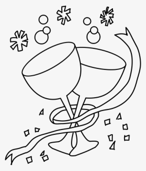 #f 54 Champagne Glasses - Drawing #1503698