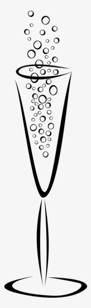 Champagne Glasses Black And White Clipart & Champagne - Clip Art #1503744