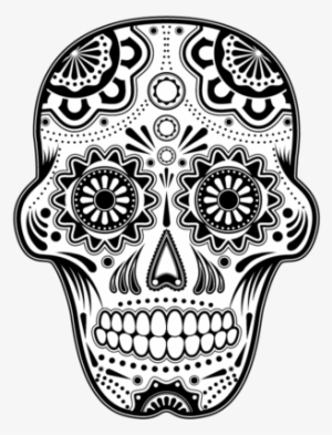 Sugar Skull - Day Of The Dead Black And White Skull #1504312