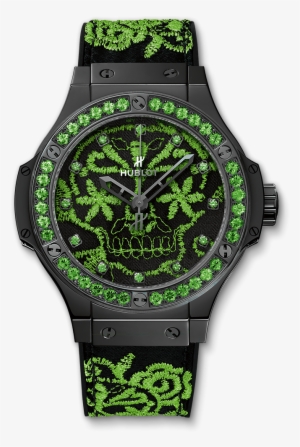 Big Bang Broderie Sugar Skull Fluo Malachite Green #1504506