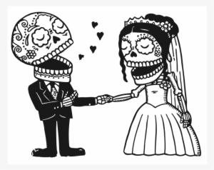 Schedule - Dia De Los Muertos Bride And Groom Drawing #1504721