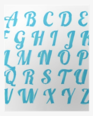 Stylized Watercolor Alphabet Letters, Isolated Poster - Alphabet #1504892