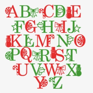 Jpg Freeuse Library Christmas Alphabet Clipart - Christmas Letters Cut Outs #1505025