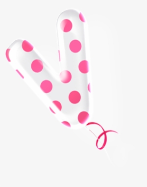 Pink Wave Point Alphabet Element - Letter #1505202