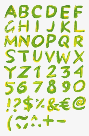 Brazil Paint Font Alphabet Paint Font Brazil - Painting #1505704