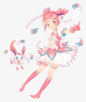 Omg I Love This Modaka Style Sylveon Pokemon Eevee - Madoka Magica Pokemon #1505998