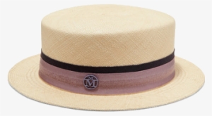 Auguste Grosgrain-trimmed Straw Boater - Maison Michel #1506171