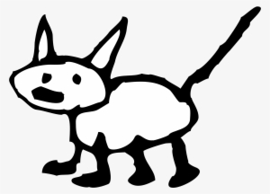 Cat Clip Art Black And White - Black Cat Drawing Easy #1506248