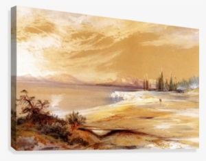 Hot Springs On The Shore Of Yellowstone Lake Canvas - Thomas Moran #1507210