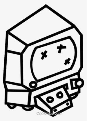 Tv, Vcr Combo Royalty Free Vector Clip Art Illustration #1508929