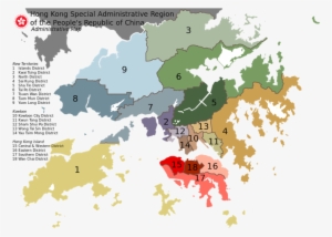Map Of Hong Kong 18 Districts - Hong Kong Map #1509436