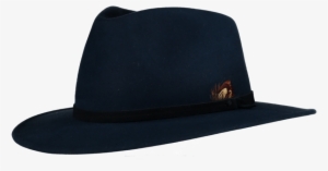 Blue Fur Felt Fedora - Hat #1511125