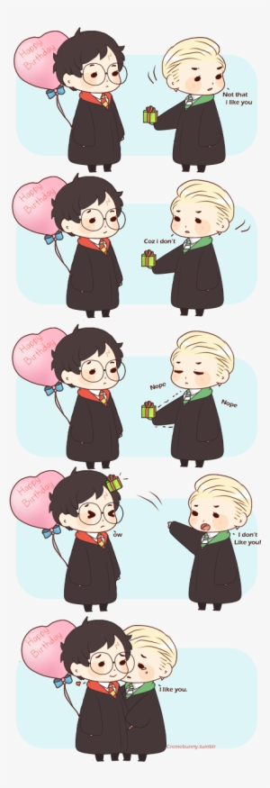 Harry Celebrating With Ron And Hermione - Drarry Fan Art Cute #1513694