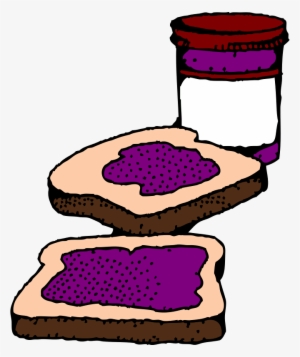 Color Peanut Butter And Jelly Sandwiches - Jelly Clipart #1514122