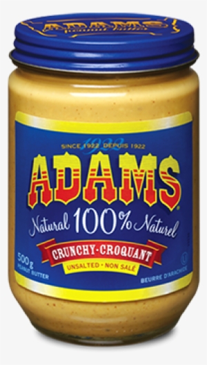 Adams® 100% Natural Crunchy Unsalted Peanut Butter - Adams Natural Unsalted Creamy Peanut Butter #1514373