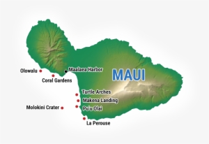 Maui Molokini Map - Maui Map Transparent Png #1514494