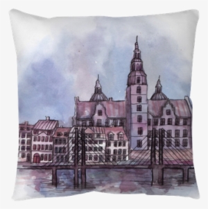 The Panoramic View Of Copenhagen Watercolor Of European - Copenhagen #1515051