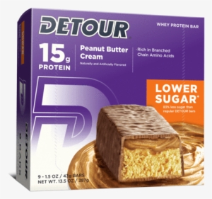 Peanut Butter Cream - Detour Bars Lower Sugar Protein Bars (box #1515072