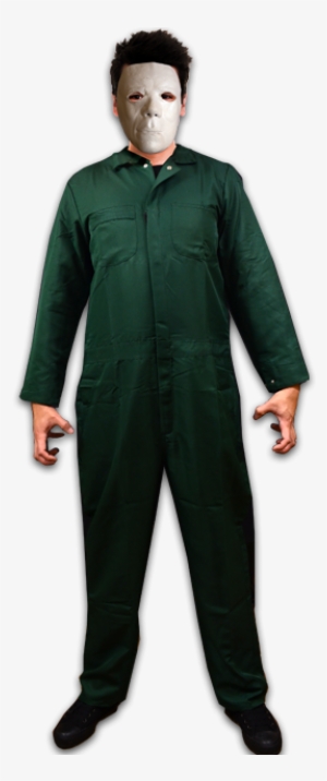Halloween Ii Deluxe Coveralls With Mask - Men's Pine Green Michael Myers Halloween Ii Costume #1518201