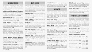 Embers Bbq House, Mission Menu - Embers Bbq House #1519162