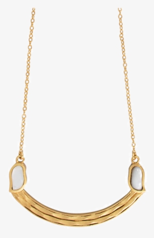 Christina Greene Mother Of Pearl Curved Bar Necklace - Necklace #1519683