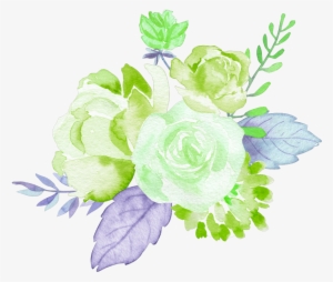 Roses Green Garden Flowers Watercolor Kpop - Garden Roses #1519932