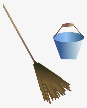 Cartoon, Tools, Broom, Bucket, Free, Cleaning, Clean - Broom Clip Art #1520593