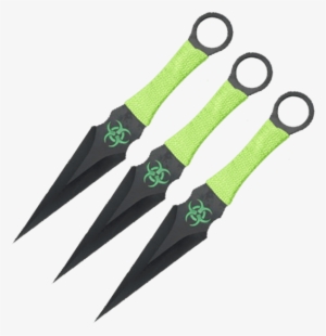 3 Piece Biohazard Shadow Zombie Throwing Knives - Throwing Knife #1521160