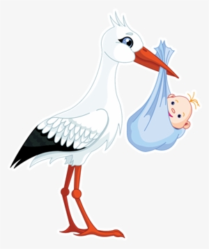 Stork Transparent Png Sticker - Stork Carrying Baby Boy #1521410