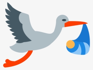 Stork Vector Image Free Download - Emoji Stork #1521531