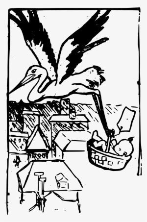 This Free Icons Png Design Of Stork With Baby #1521738