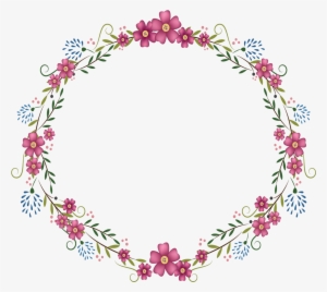 Round Flower Frame Png #1522871