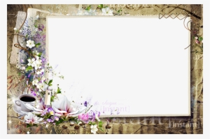 Flower Frame With Water Lily - Рамка Для Фото Для Фотошопа #1523169