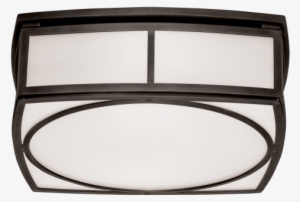 Winston Large Flush Mount In Bronze With White Glass - Winston Large Flush Mount - Bronze - Visual Comfort #1523901