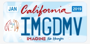 Imagine No Hunger California License Plate - Ronald Reagan Presidential Library #1524046