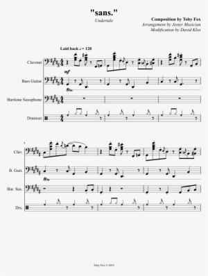 " Sheet Music Composed By Composition By Toby Fox Arrangement - Sheet Music #1524848